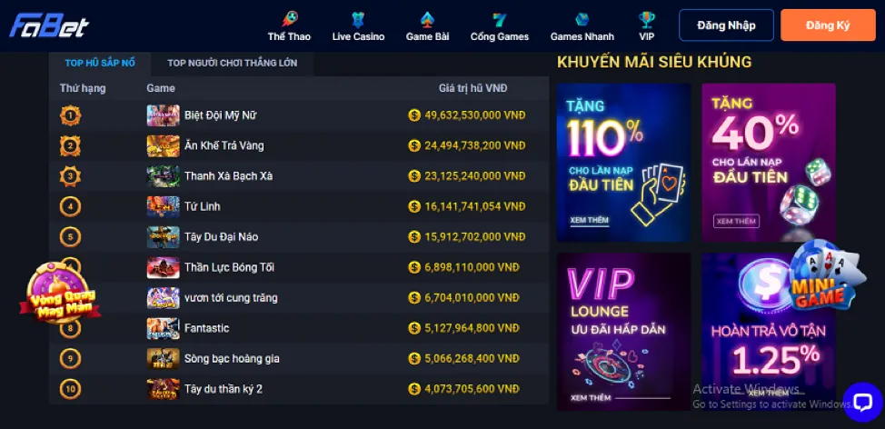 Banner khuyến mãi casino Loto288 hấp dẫn